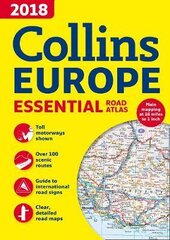 2018 Collins Essential Road Atlas Europe - фото обкладинки книги