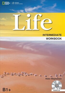 National Geographic Learn Cengage Learning Life Intermediate Workbook B1+ Helen Stephenson with Audio CD's also includes Graded IELTS Practice Test - фото книги