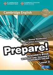 Cambridge English Prepare! Level 2 TB with DVD and Teacher's Resources Online (книга вчителя+DVD+онлайн ресурс) - фото обкладинки книги
