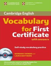 Cambridge Vocabulary for First Certificate. Student Book with Answers and Audio CD - фото обкладинки книги