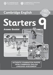 Cambridge YLE Tests 9 Starters. Answer Booklet (відповіді до підручника) - фото обкладинки книги