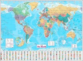 Collins World Wall Paper Map - фото книги