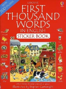 First 1000 Words in English Sticker Book - фото книги