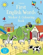 First English Words. Sticker and Colouring Book - фото обкладинки книги