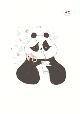 "Funny series" panda and cake, B6 - фото книги