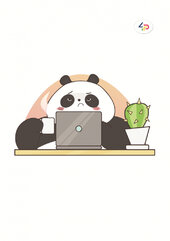 "Funny series" panda at work, B6 - фото обкладинки книги