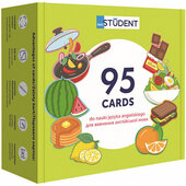 Картки для вивчення англійської для школярів. Здорове харчування. 95 карток + аудіо - фото обкладинки книги