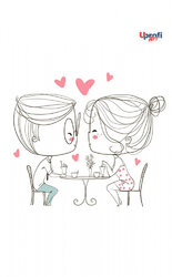 "Lovers in a cafe" B6 - фото обкладинки книги