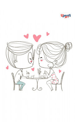 "Lovers in a cafe" B6 - фото книги