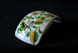 Мишка комп'ютерна (ручний розпис) "Дзвіночки" - фото книги