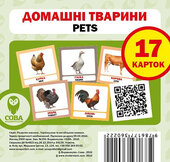 Навчальний посібник «Домашні тварини / Pets» 17 карток - фото обкладинки книги