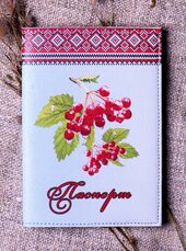 Обкладинка на паспорт "Калина" 03 - фото обкладинки книги