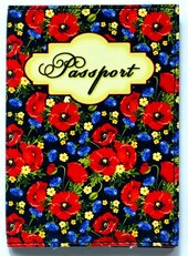 Обкладинка на паспорт "Passport. Польові квіти. Маки і волошки на чорному" 109 - фото обкладинки книги