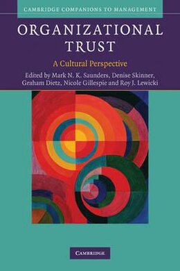 Organizational Trust: A Cultural Perspective - фото книги