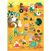 Пазли для дітей з англійськими словами. Ферма (30 слів) - фото обкладинки книги