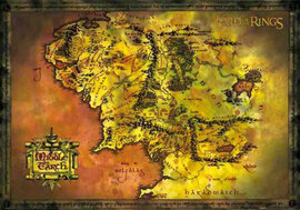 Плакат "Middle Earth Map (FP1262)" - фото книги