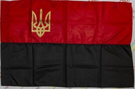 Прапор УПА з тризубом (70х105 см), нейлон - фото книги