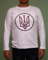 Реглан чоловічий "Тризуб", колір білий - фото обкладинки книги