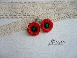 Сережки "Маки" - фото книги