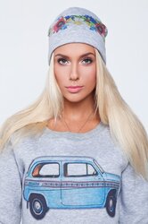 Шапка жіноча, сірого кольору (126-с01) - фото обкладинки книги