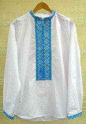 Сорочка чоловіча з вишивкою др "Блакитна" - фото обкладинки книги