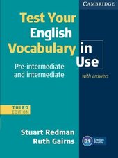 Test Your English Vocabulary in Use Pre-intermediate and Intermediate with Answers - фото обкладинки книги