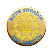 Значок "Воля або смерть" золото жовто-блакитний - фото обкладинки книги