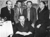 Я.Стецько, Б.Кордюк, В.Барка, С.Бандера, С.Ленкавський, кін. 40-х рр.